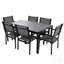 Ensemble de table et de chaises d'extérieur en acier de haute qualité, parfait pour le patio, le balcon et la cour arrière.