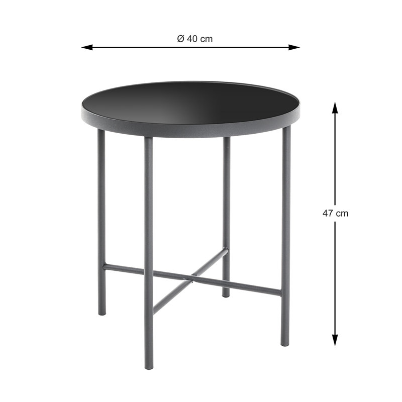 Glass Top End Table
