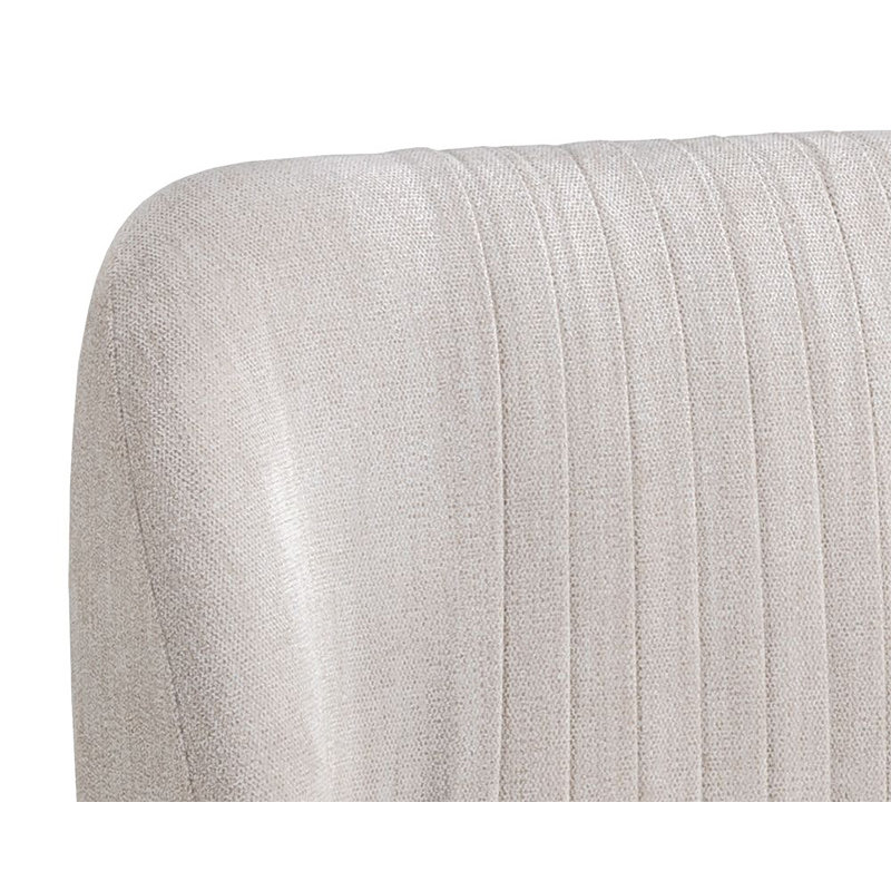 Nevin Upholstered Stool with Metal Frame, Light Gray, Counter Stool (26" Seat Height)