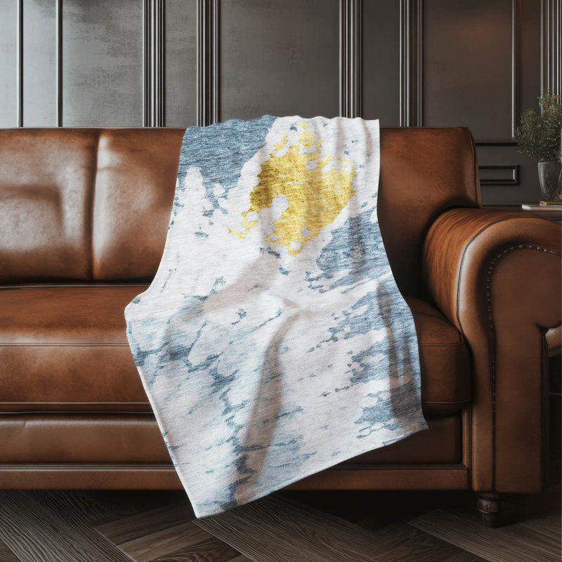 Jeté spirale Addison Sherpa ASB614, Bleu