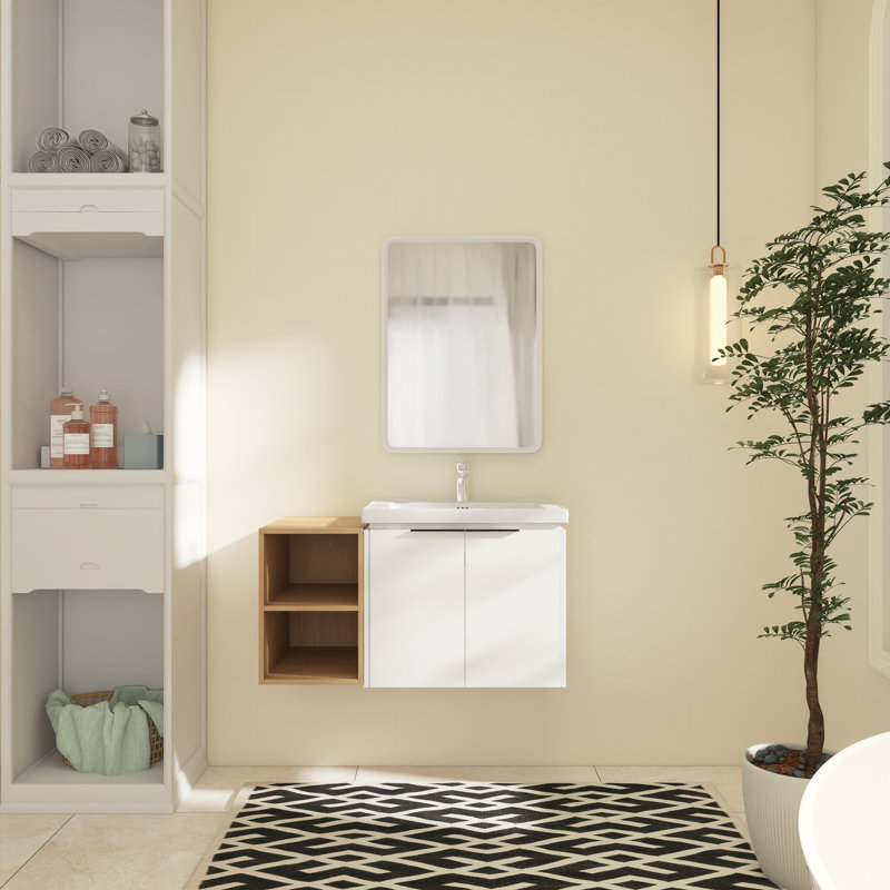Ensemble de meuble-lavabo simple 35,24 po avec plateau en céramique Ruffy