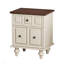Table de chevet 20,47 po avec 2 tiroirs et pieds à colonnes romaines, table de chevet en bois massif, table de chevet pour chambre à coucher et salon-115293795-115293792