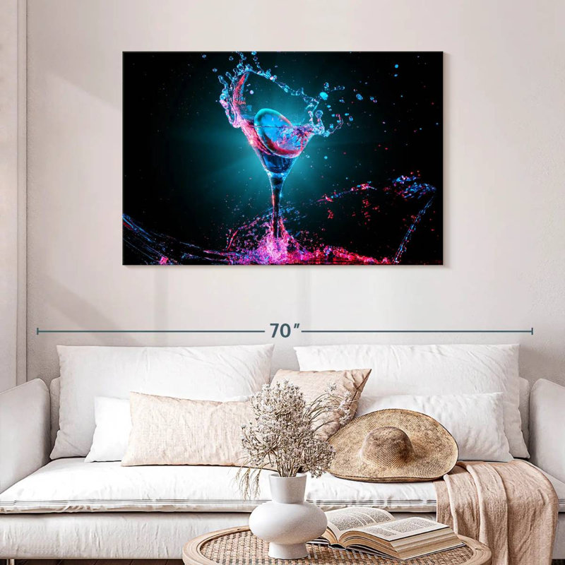 Yarlin Neon Cocktail, 30" H x 45" W