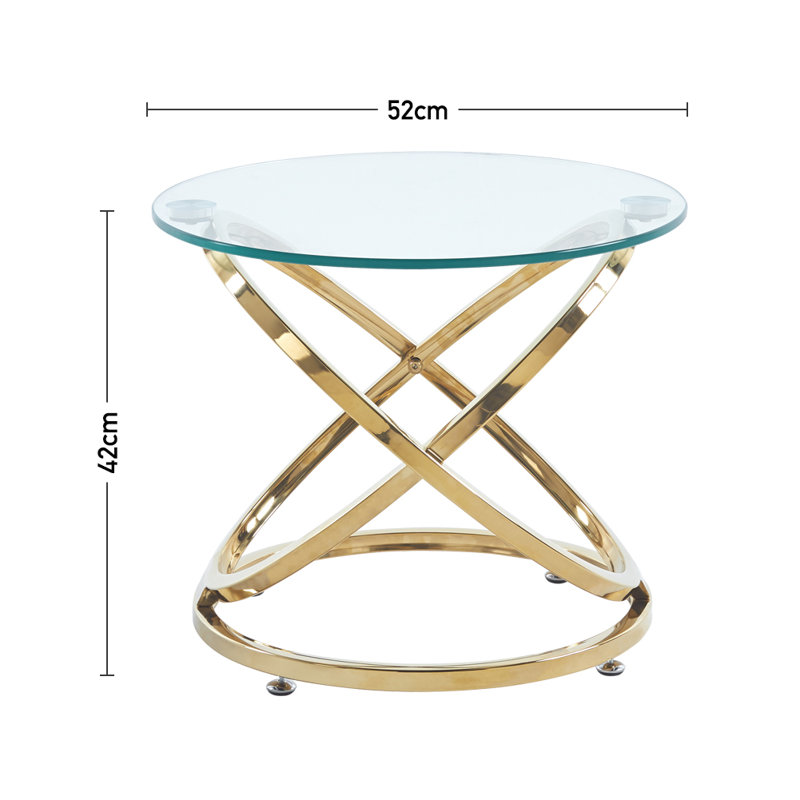 Aarran Abstract Coffee Table, Gold 