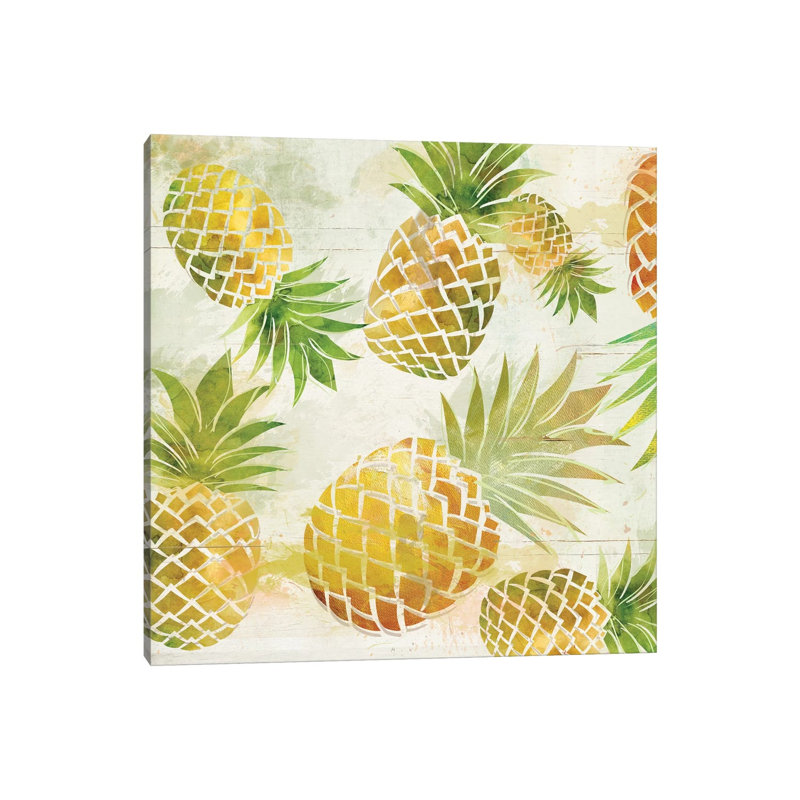 Pineapple Dance I 1 Piece Wrapped Canvas Painting, 45.72 cm H x 45.72 cm W x 1.91 cm D