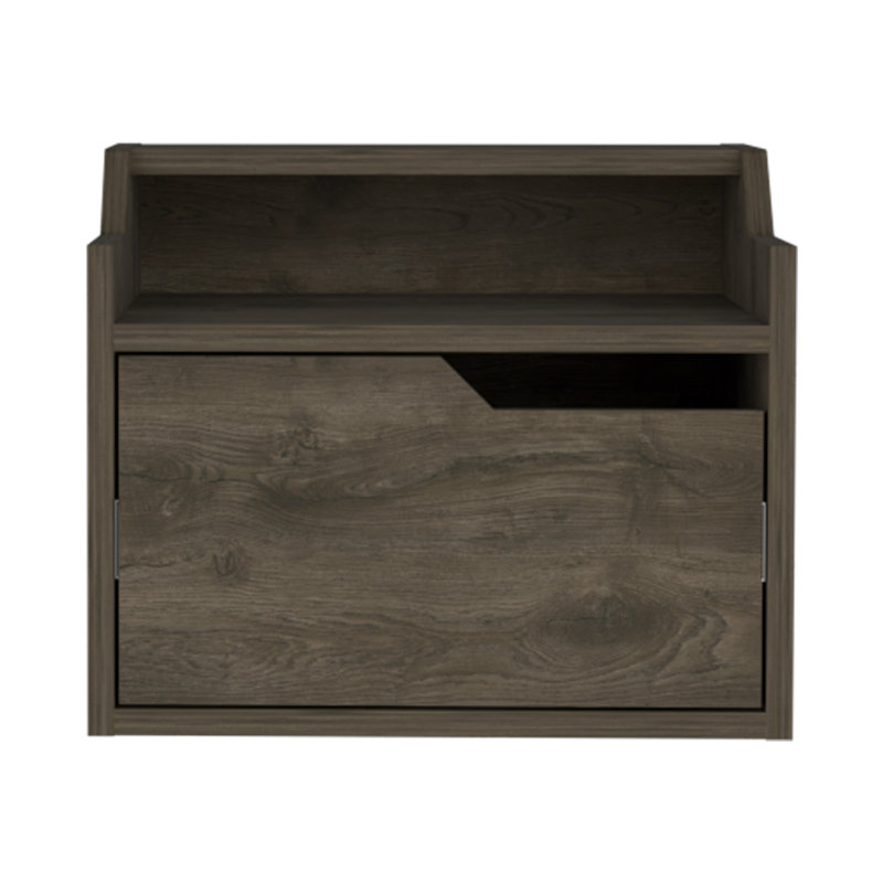Floating Nightstand Chester, Bedroom, Dark Brown, Dark Brown