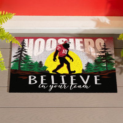 Indiana University Bigfoot PVC Doormat, 28 in x16 in