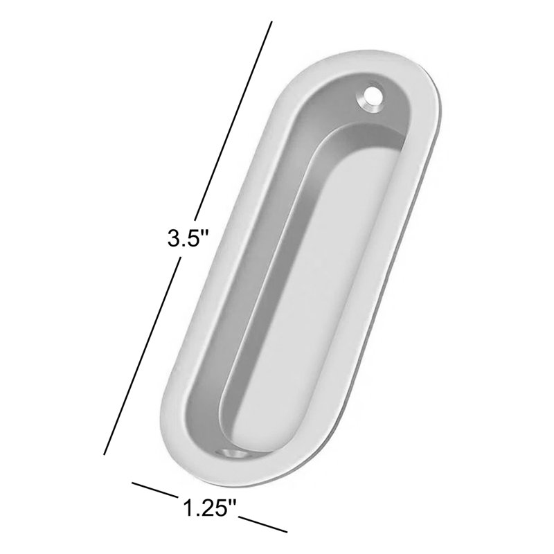 Deltana FP223CR003 Flush Pull, Oblong, 3-1/2" x 1-1/4" x 3/8" in PVD Polished Brass, PVD Polished Brass