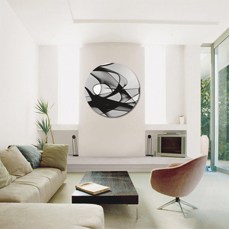Nebula 2 Abstract Print, Round 46" x 46", Paper