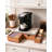 Wooden K Cup Organizer Coffee Pod Storage Box with Multiple Drawers and Coffee Maker Stand, Pine Wood Coffee Station Holder for Kitchen Counter, Home Office and Coffee Bar