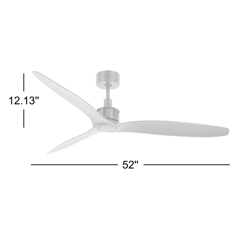 Viceroy 52in 3-Blades Indoor Ceiling Fan with Remote Control, Oil Rubbed Bronze/Koa Blades