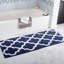 Plymouth Home - Tapis de salle de bain - Tapis de bain antidérapant long de 24 po x 60 po avec motif treillis - Tapis de bain en coton absorbant très doux - Tapis de salle de bain lavable à la machine pour douche, baignoire ou meuble-lavabo-900766718