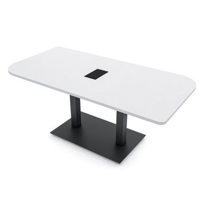 Table de conférence Ogren Duo avec double base en métal | Unité électrique