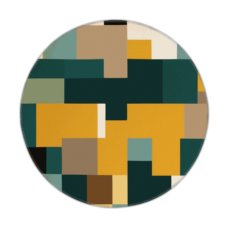 Constructed Canyon Indoor And Outdoor Area Rug, Round 5'