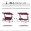 Banc pivotant à 3 places avec auvent réglable, coussin amovible et coussins