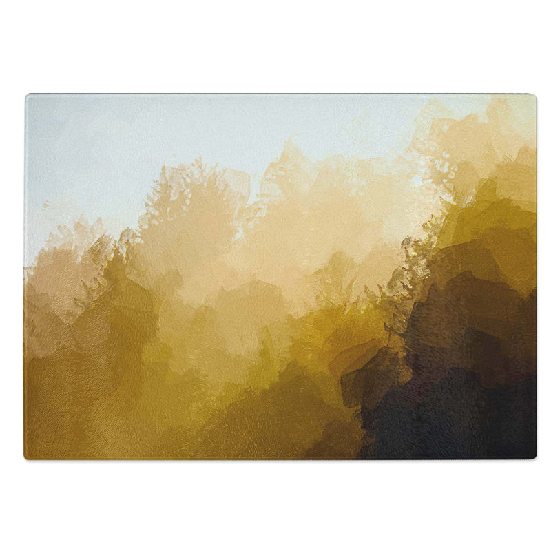 Glass Gold Forest in Abstract Chopping Board, 39 cm W x 28.5 cm L