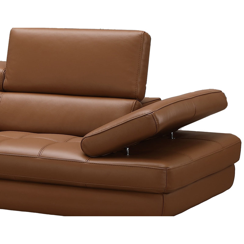 Antalya 2 - Piece Upholstered Caramel Sectional, Caramel