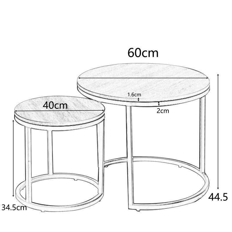 Emanni Frame Coffee Table, White