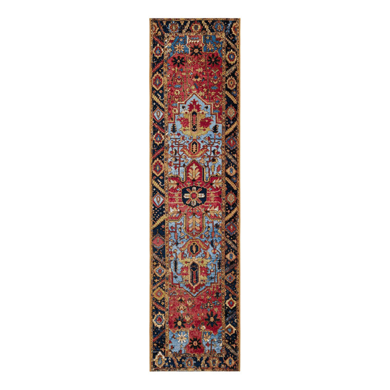 Indoor/Outdoor Traditional Area Rug, Runner 2' x 8'