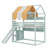 Full Size House Bed With Canopy, Slide & Built-In Bookshelves-839331195