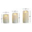 Unscented Realistic-Flame LED Wax Pillar Candles