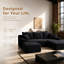 Canapé modulaire en forme de U 94,5 po à assise profonde sans assemblage, nuage confortable pour le salon-1863393624-1863393636