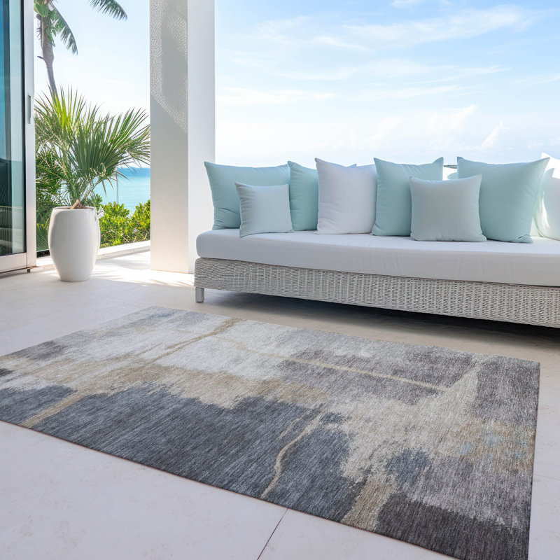 Tapis intérieur / extérieur Condol avec envers antidérapant rectangulaire 1 pi 8 po x 2 pi 6 po