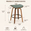 Tabourets de bar pivotants en similicuir Gerald-792145750-792145755