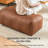 Florence 17" Camel Bench Upholstered Pouf Ottoman-116415922