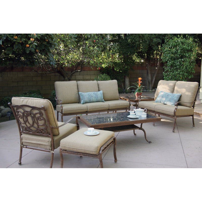 Causeuse avec coussin Battista, Sésame, Moka