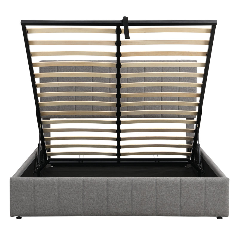 Lit Upholsted Platm avec système de rangement hydraulique