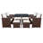 Angelos 8 - Person Wicker Patio Dining Set with Rectangular Table , Cushions Included-505196951