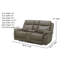 Causeuse inclinable électrique en cuir Grayson-102031236