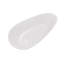 Baignoire autoportante à surface solide, baignoire autoportante en résine de pierre de luxe fabriquée à la main avec trop-plein et bonde escamotable, blanc brillant 24S02-59GW