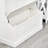 Coat Rack with Storage Bench, HOMCOM Rustic Entryway Hall Tree with Shoe Shelves | White Wood Grain | Particle Board