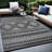 Rectangle Aldo Machine Made Polypropylene Area Rug in Black/White-1682518260