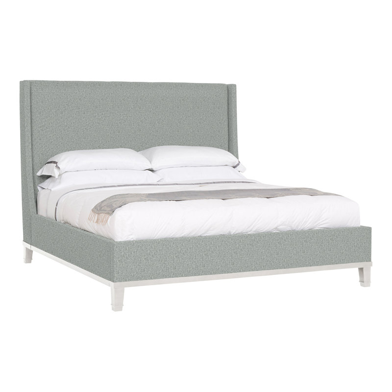Michael Weiss Upholstered Wingback Bed, Worthy Snow, Casa Blanca