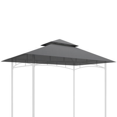 Toit de remplacement pour auvent de pavillon de barbecue, protégé UPF50 +, housse de remplacement pour auvent de barbecue extérieur de 5 pi x 8 pi, housse de remplacement pour auvent de barbecue à deux niveaux, housse supérieure seulement