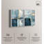 «Gilded Blue Luxe Blue Art», ensemble de 2 impressions sur toile par -1011388456-1011388436-1011389399