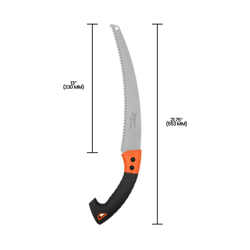 Scie avec gaine Outils de jardinage droits, H 5,75 po x l 2 po x P 21,25 po, Orange