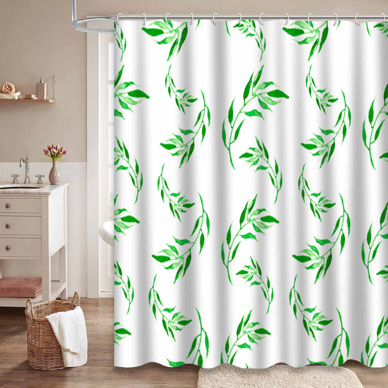 Rideau de douche avec 12 crochets, L 72 po x l 78 po