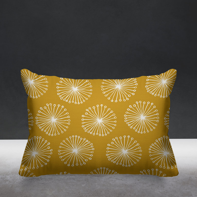 Janis Dandelion Indoor/Outdoor Throw Pillow, Yellow