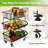 Baist 3-Tier Stackable Metal Wire Basket Cart with Lockable Wheels