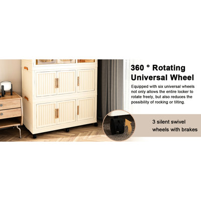 Armoire portative American Design - tringle à suspendre 9 et 1 pour un attrait intemporel Rangement polyvalent