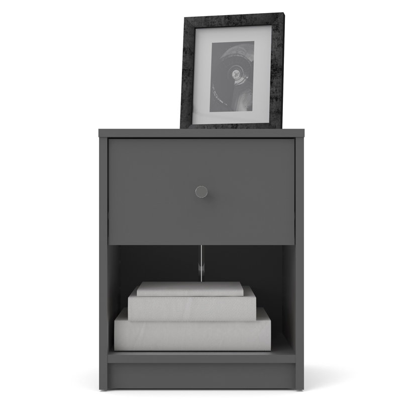 Clanton Small-Space 1 - Drawer Nightstand, Gray