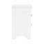 Table de chevet blanche en bois blanc pour chambre à coucher, 2 tiroirs de style transitionnel, table de chevet, tiroirs de chambre à coucher, meubles de finition, rangement-108004204
