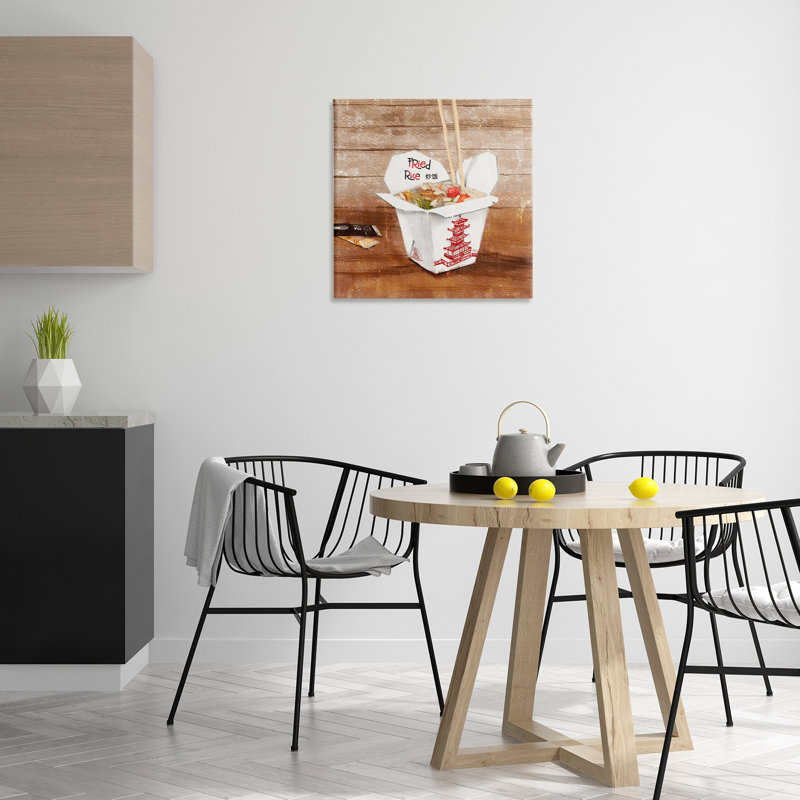 Art mural sur toile, "Fried riz", par Juliet Rose Philips, H 24 po x l 24 po