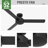 Presto 52" Presto 3 - Blade Standard Ceiling Fan with Wall Control-71202965