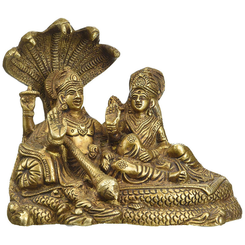 Visnhu avec la déesse Lakshmi, terni