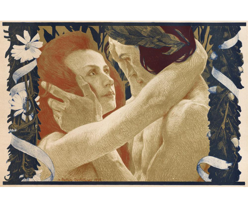 «The Enigma» par Henri Bellery-Desfontaines - Art mural sur toile tendue avec châssis, H 48 po x l 33 po